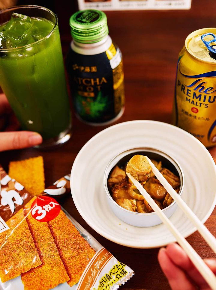 神泉『みさわ』の「缶つま ほたて」、「なとり ソースかつ」