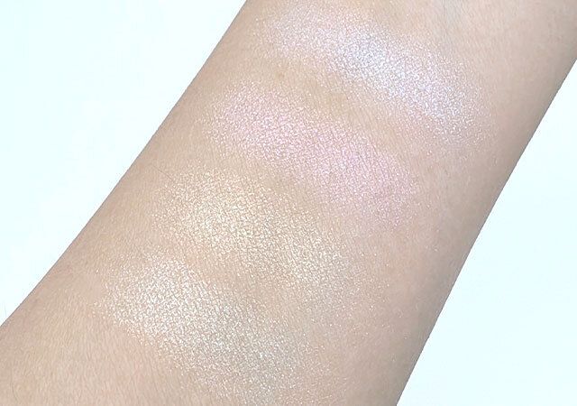 CEZANNE パールグロウハイライト SP3 スノーファンタジー 腕に付けて発色確認