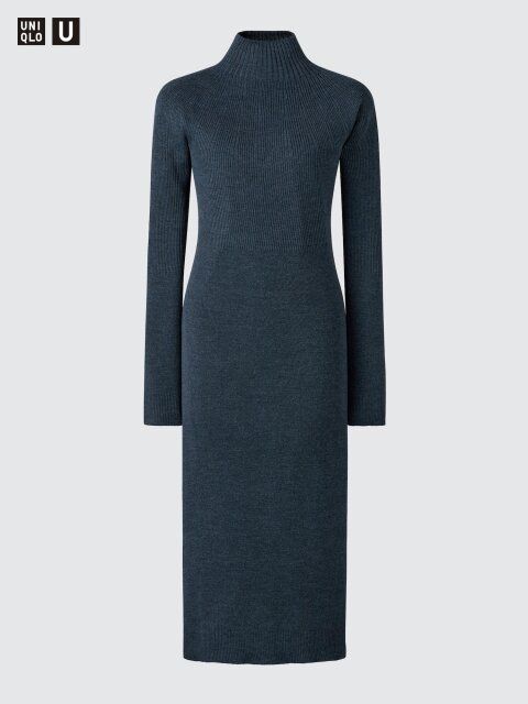 2025秋冬ユニクロレディース3Dニットメリノブレンドワンピース