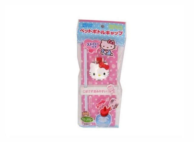 ダイソー ペットボトルキャップキティストロー付