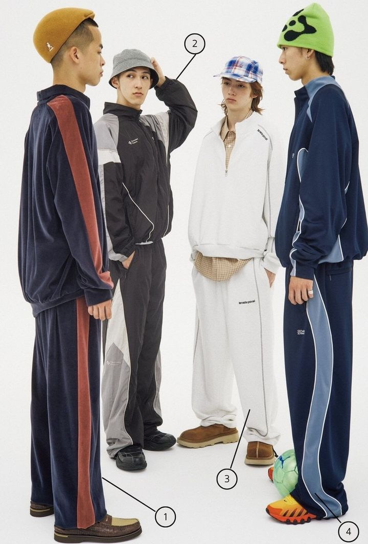 トラックジャケットのセットアップ