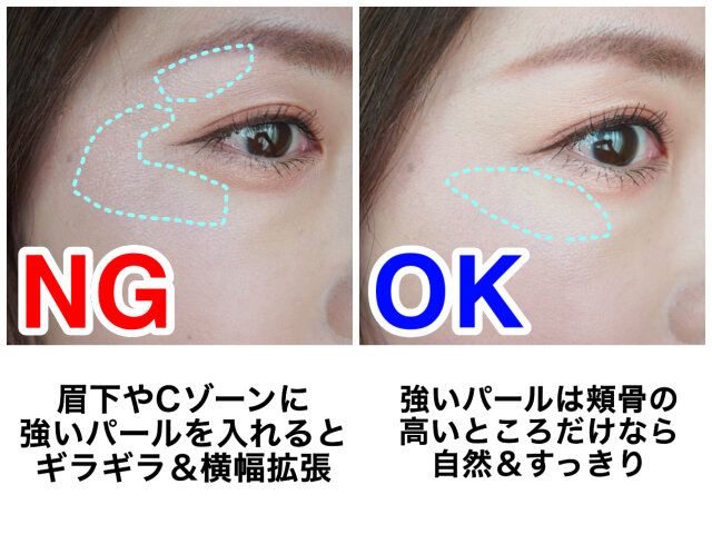 眉下＆Cゾーンハイライト NG OK 解説