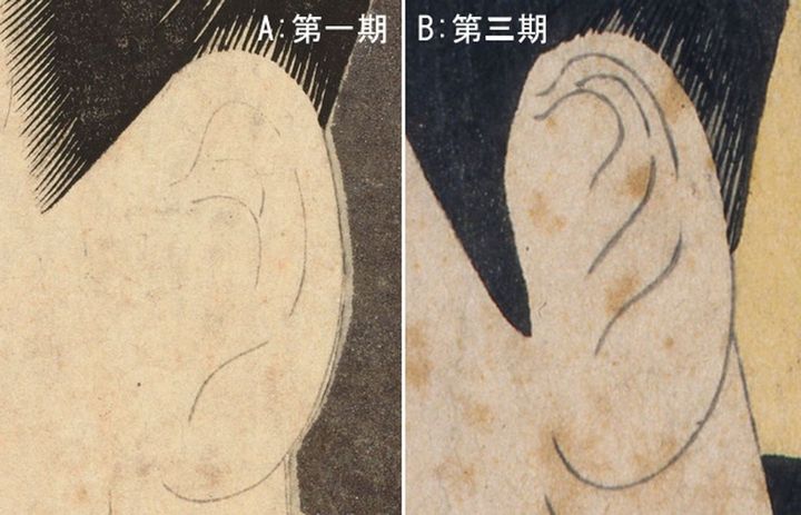 写楽の描いた耳の比較
