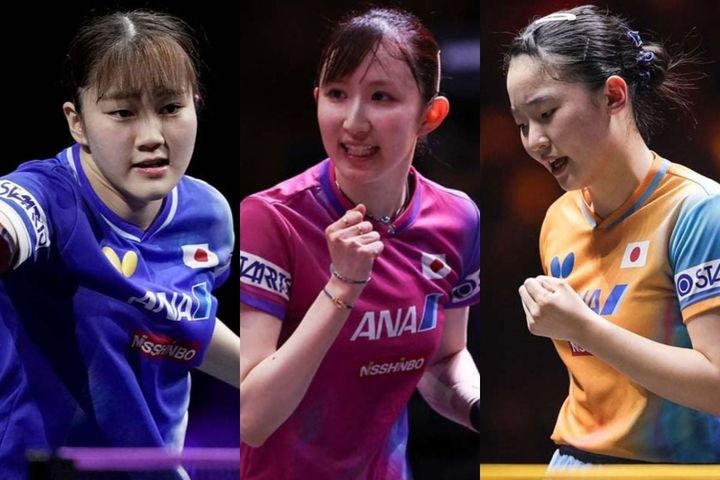 大藤沙月、早田ひな、張本美和（C）WTT