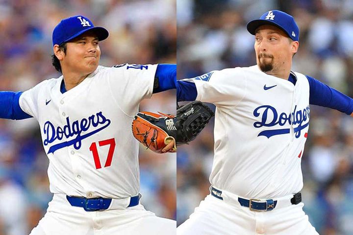 ドジャース・大谷翔平（C）ロイター、ブレイク・スネル（C）Getty Images