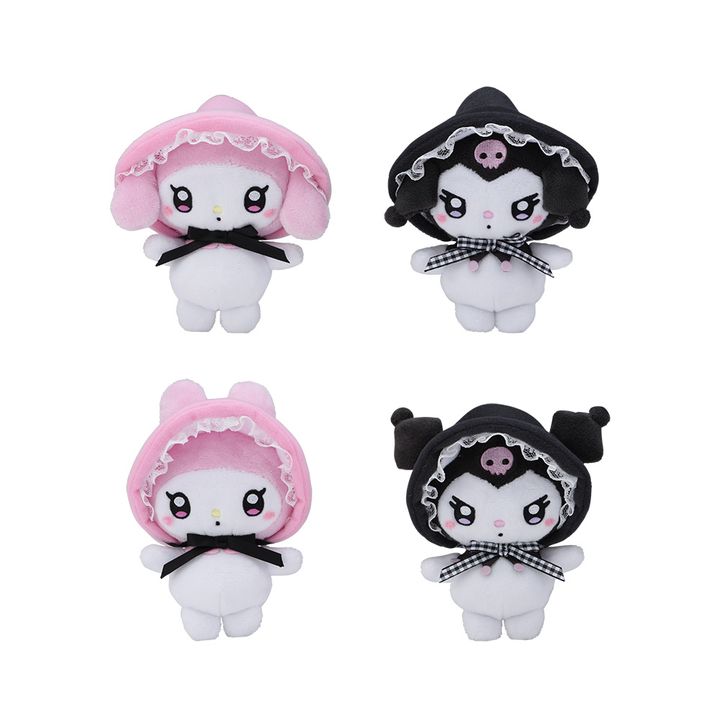 ゆるかわ サンリオキャラクターズ マスコット“マイメロディ・クロミ” PINK&BLACKボンネット