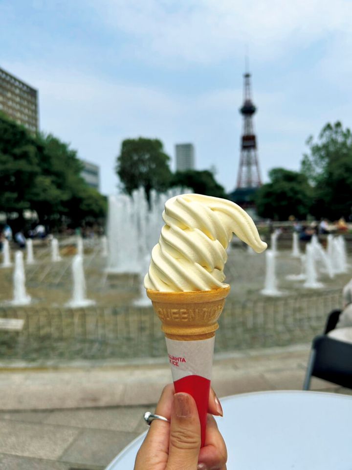 大通公園のソフトクリーム