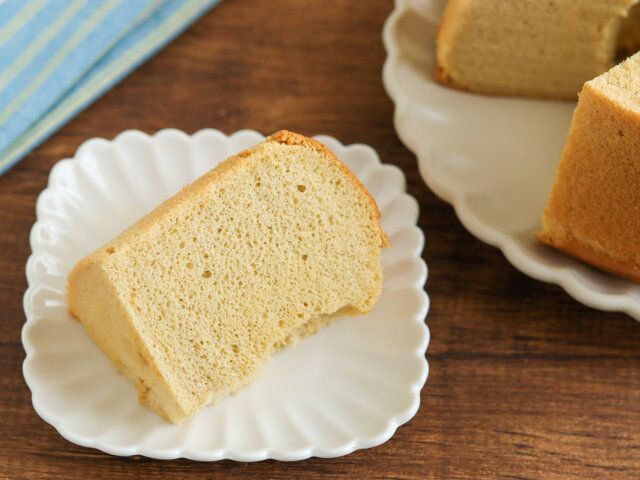 米粉のシフォンケーキ カットしたもの
