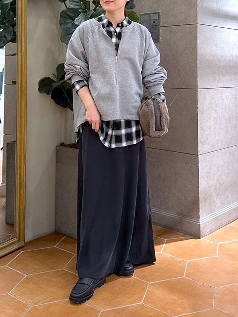 チェックシャツコーデ4