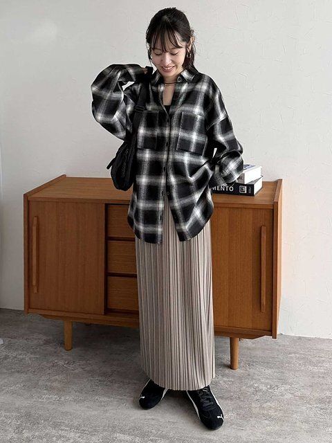 チェックシャツコーデ3