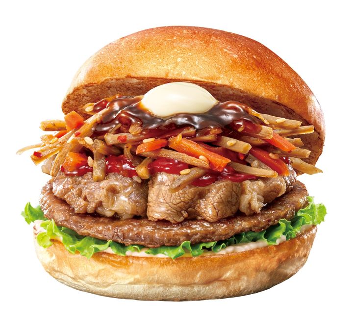 旨辛牛カルビごぼうバーガー