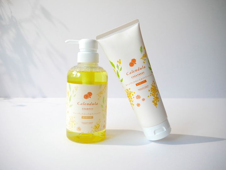 カレンデュラ成分をトリプル配合した人気ヘアケアに今だけの金木犀の香りが登場 ナチュラルアイランド「カレンデュラのいたわりシャンプー 金木犀の香り＆カレンデュラのいたわりトリートメント 金木犀の香り」