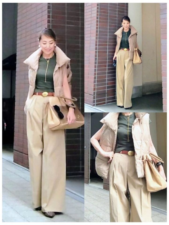 ベスト/ZOZOTOWN、ミニT/GU、ベルト/PoloRalph Lauren、バッグ/セレクトショップ