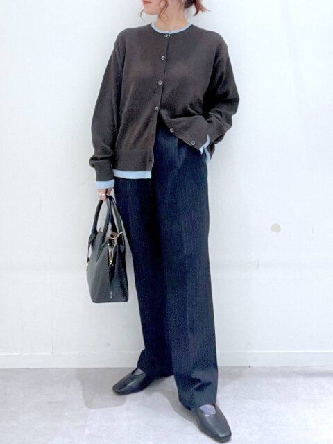 2025秋冬グローバルワーク新作フェイクレイヤードカーディガン