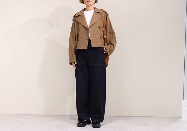 GUコラボトップスとトレンチコーデ