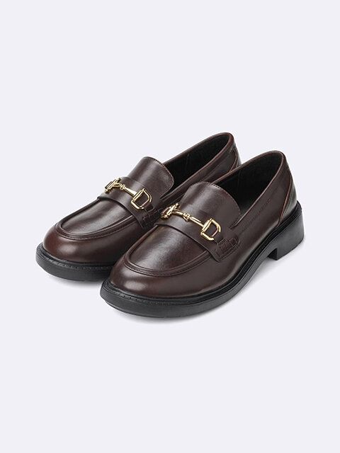 GU ボリュームソールビットローファー 36 BROWN