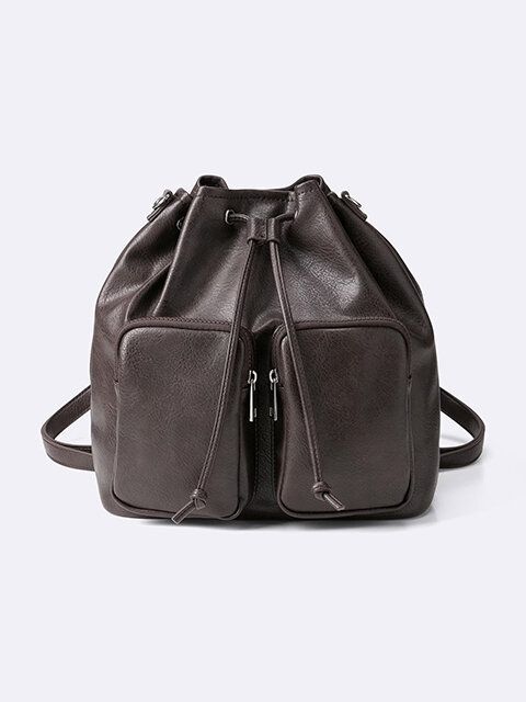 GU ポケットミニバックパック 38 DARK BROWN