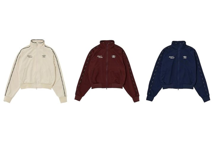 画像: アンブロ パイピングトラックジャケット（アイボリー / ボルドー / ネイビー）各￥17,380 出典：MOUSSY