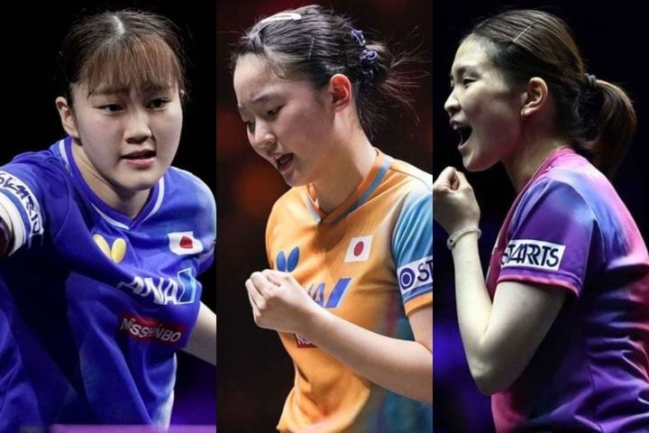 大藤沙月、張本美和、橋本帆乃香（C）WTT