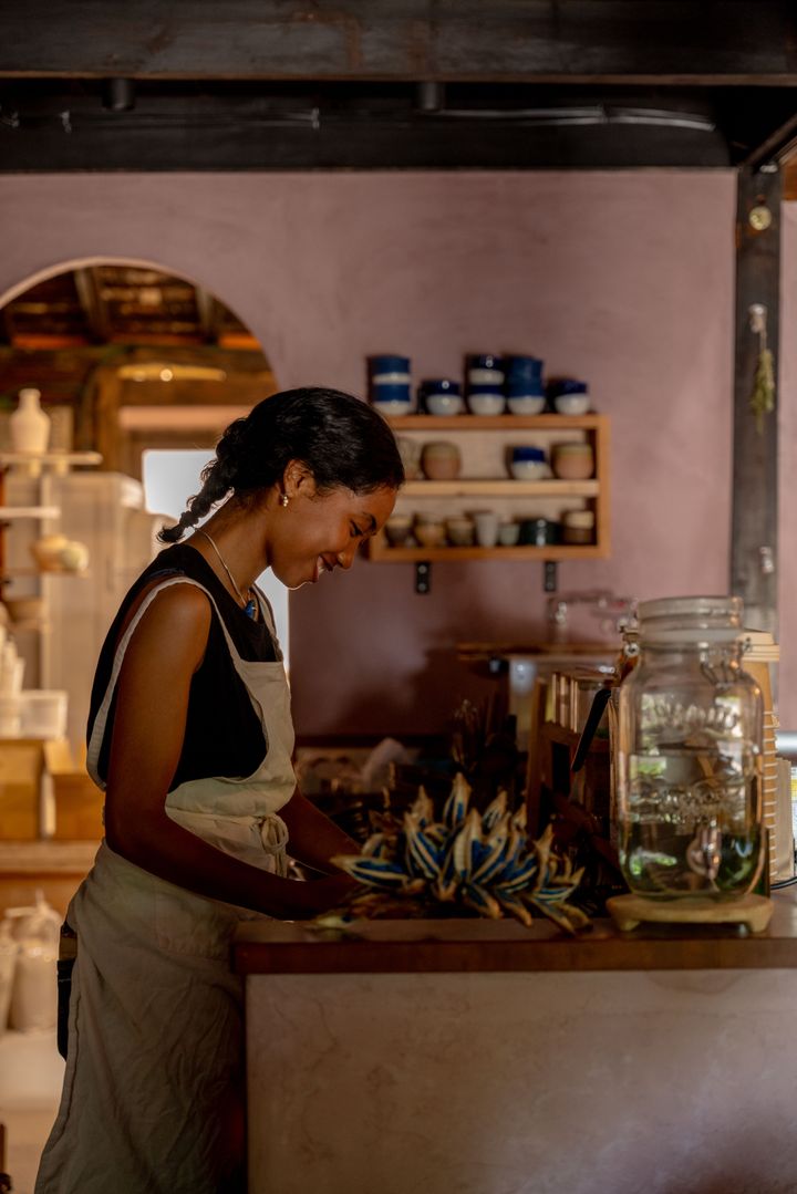 お茶やランチを楽しむことができる「Chanoma Cafe」。Photo_ Kate Berry