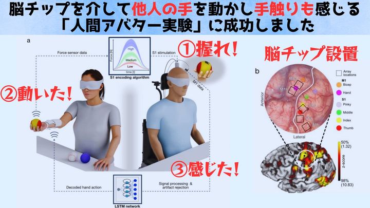 人間アバター実験成功――脳からの命令で「他人の手」を動かし手触りを感じる