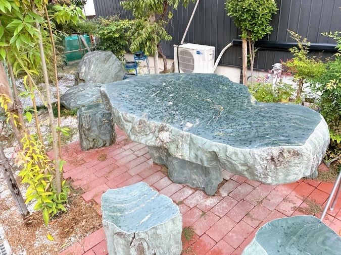 馬関そば 店舗横の庭園