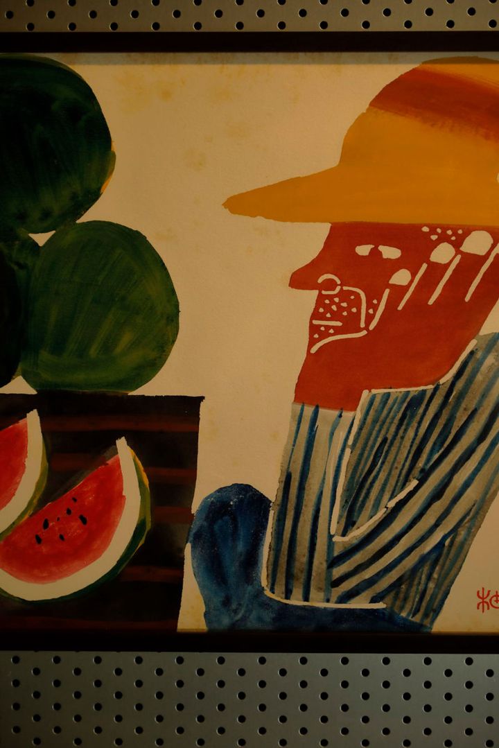 柚木沙弥郎「スイカ売り」