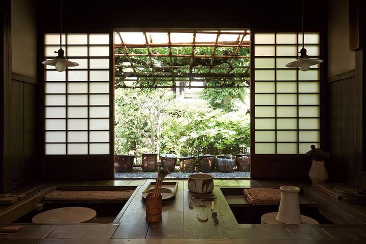 寬次郎がろくろをまわしていた仕事場