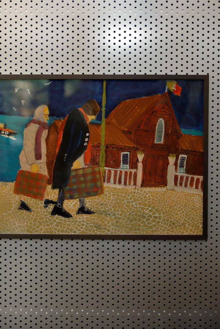 柚木沙弥郎「リスボンの港」