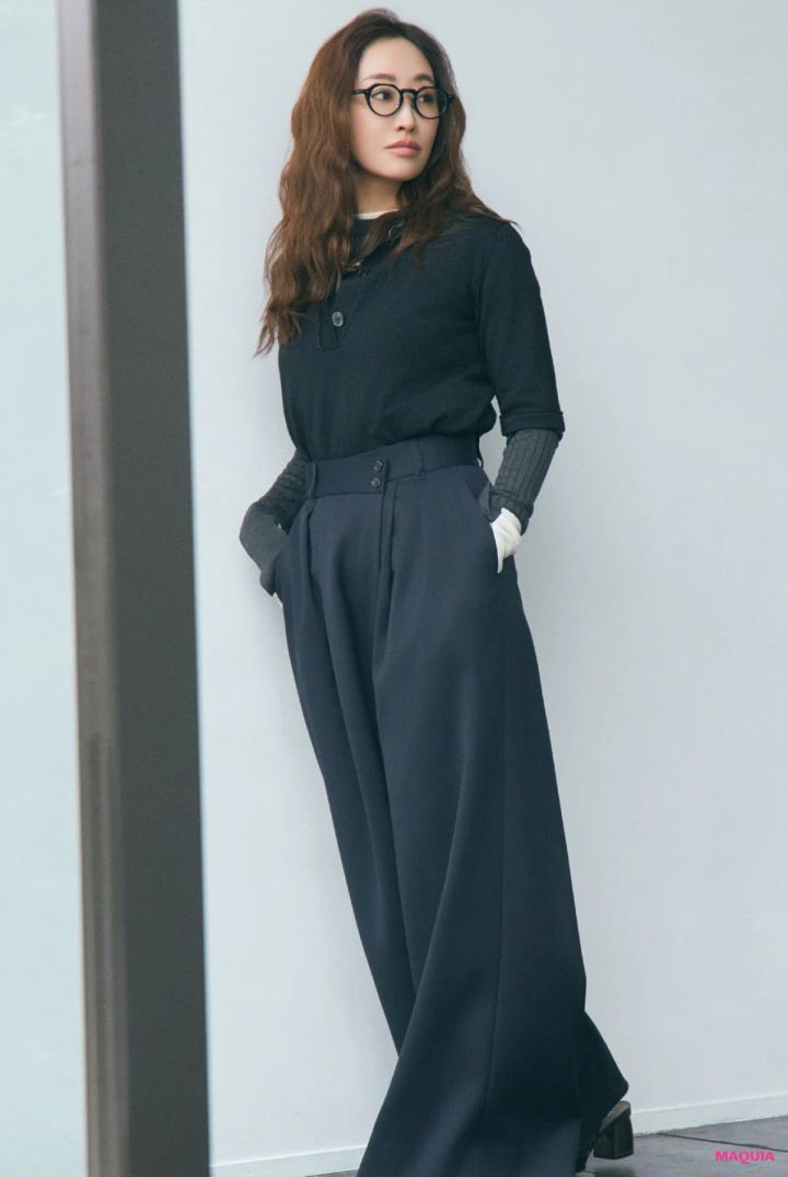 神崎恵 マキア連載 シンプルスタイル ファッション