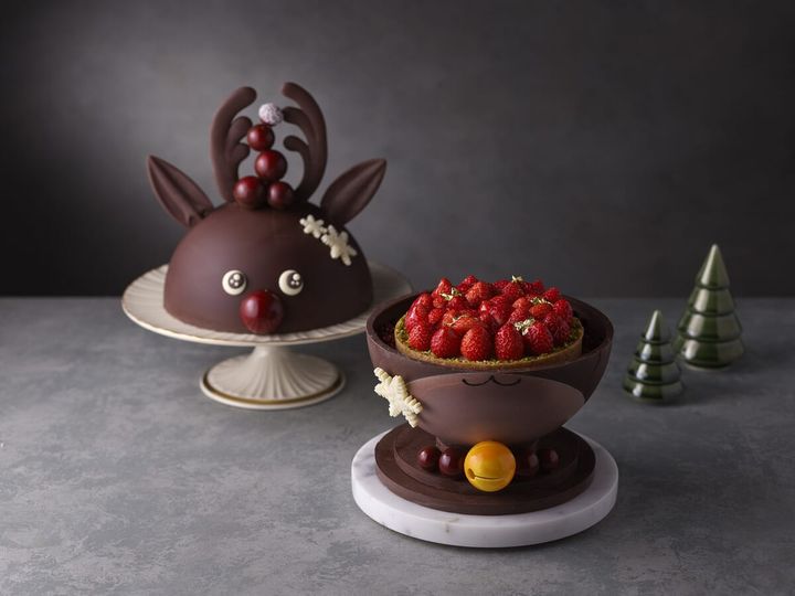 トナカイの中に苺のタルト