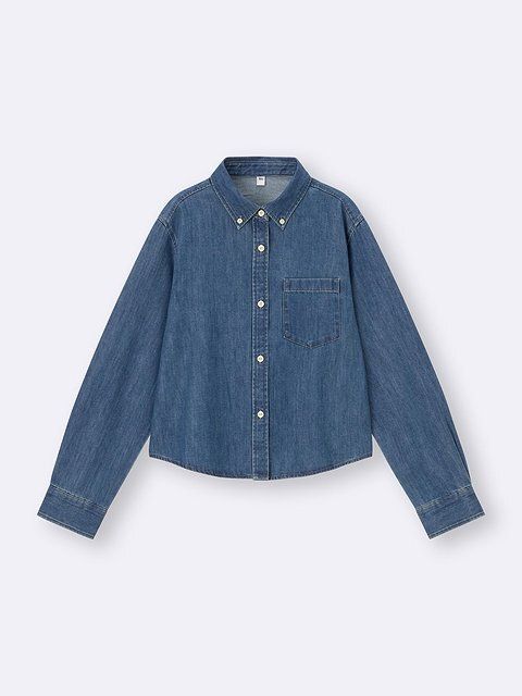 GUのデニムショートシャツ
