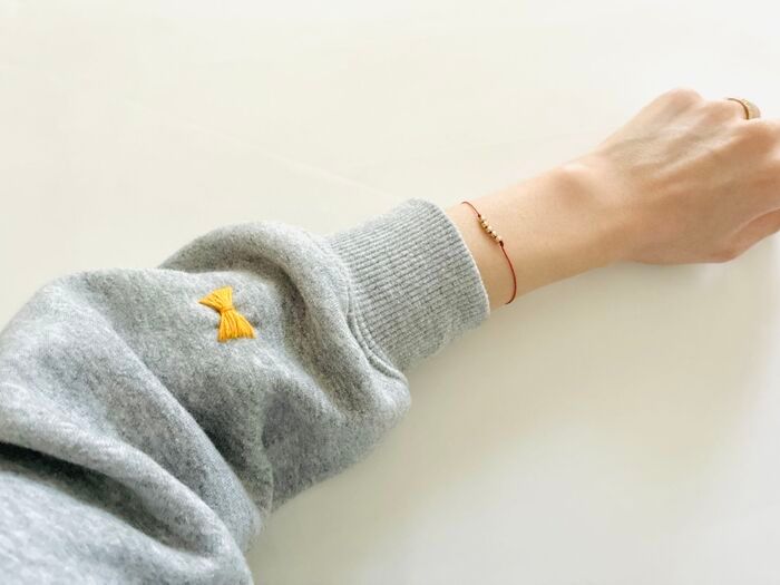 〈GU×ダイソー〉パーカーに“ちょこっと刺繍”するだけで激かわアップデート♡オリジナルアイテムが超簡単に作れた！