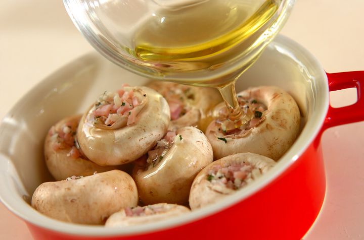 マッシュルームのアヒージョの作り方3