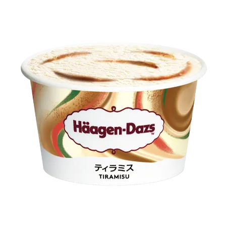 ハーゲンダッツのアソートボックス、新作「世界のデザート セレクション（クレームブリュレ・ベルギーショコラ・ティラミス）」のティラミス