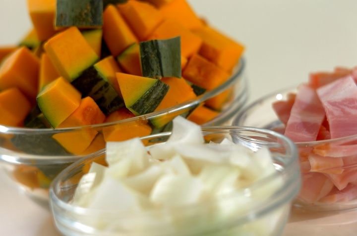 濃厚！かぼちゃスープ ミキサーなしで絶品の味わい by杉本 亜希子さんの下準備1