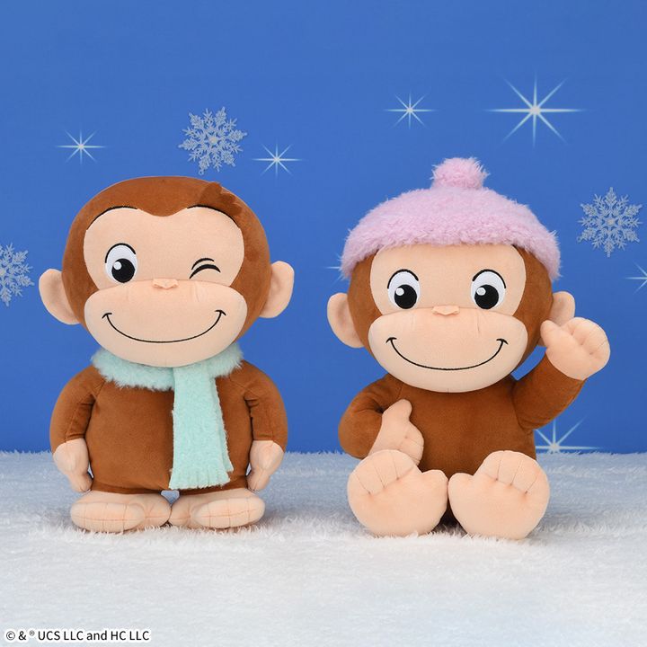 おさるのジョージ ぽってりLぬいぐるみ ウィンター