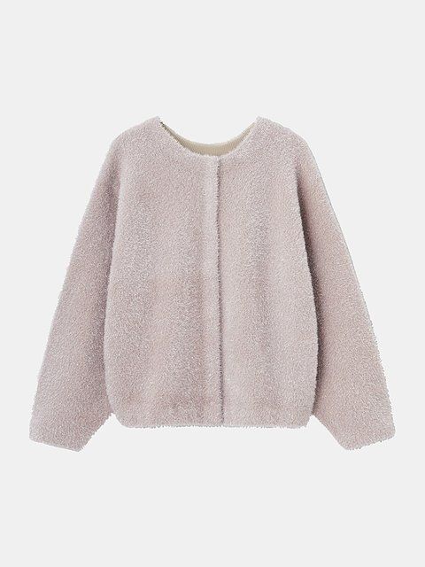 PLSTのラメフェザーヤーン2WAYカーディガン