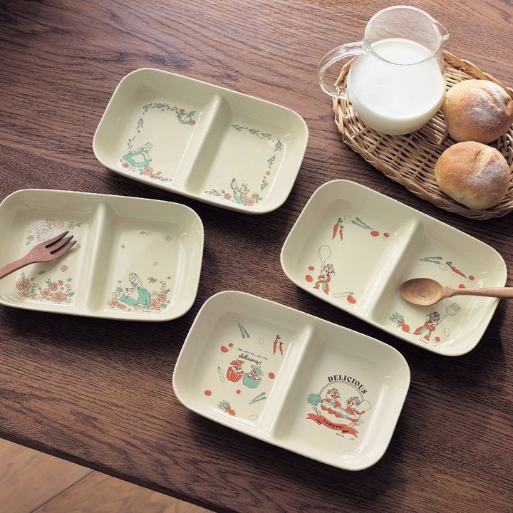 洗い物が減る２つ仕切りのランチプレート