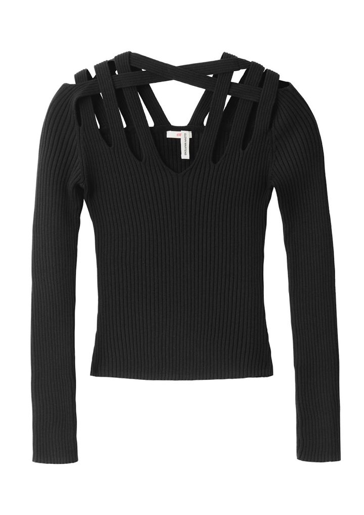 リブニット カットアウト トップ ￥6,999