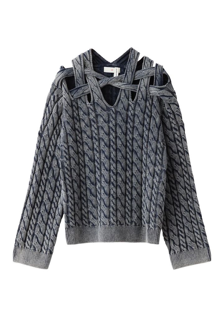 ケーブルニット カットアウト ジャンパー ￥9,999