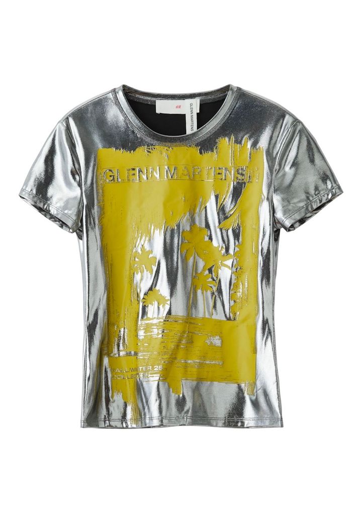 プリンテッド メタリック Tシャツ ￥3,999