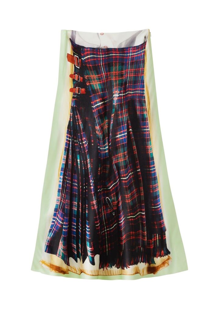 プリンテッド サテンスカート ￥7,999