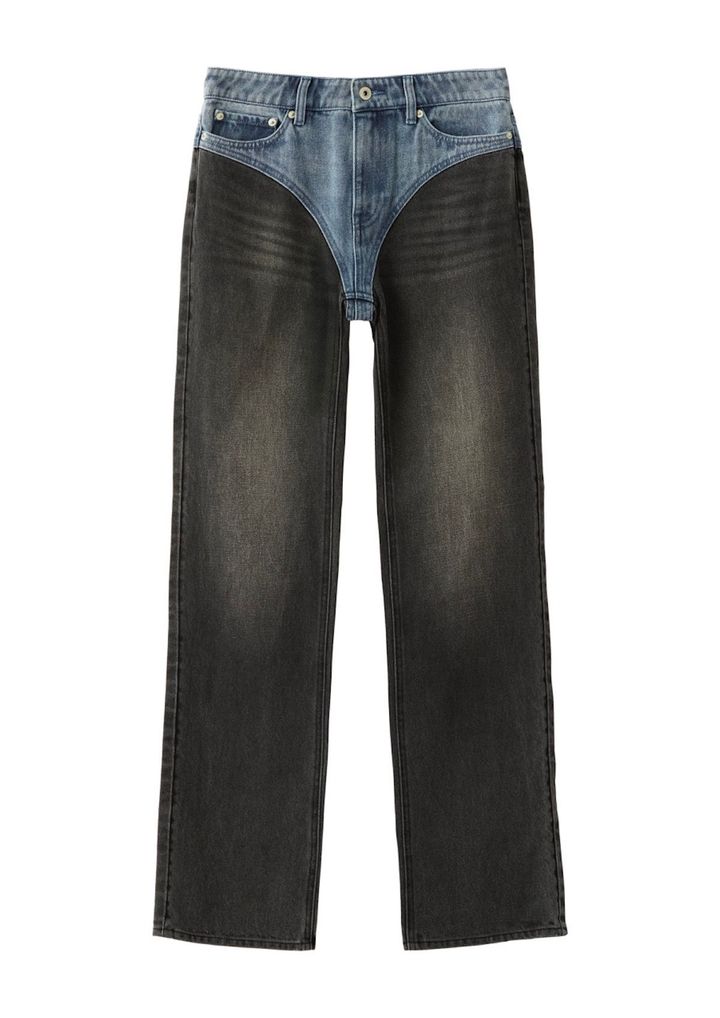 ツートーン ストレートレッグ ジーンズ ￥9,999