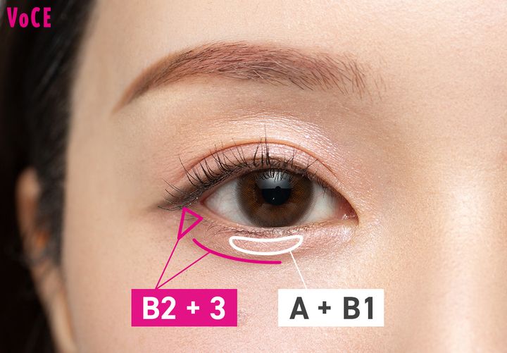 3. 涙袋も描いて中顔面短縮