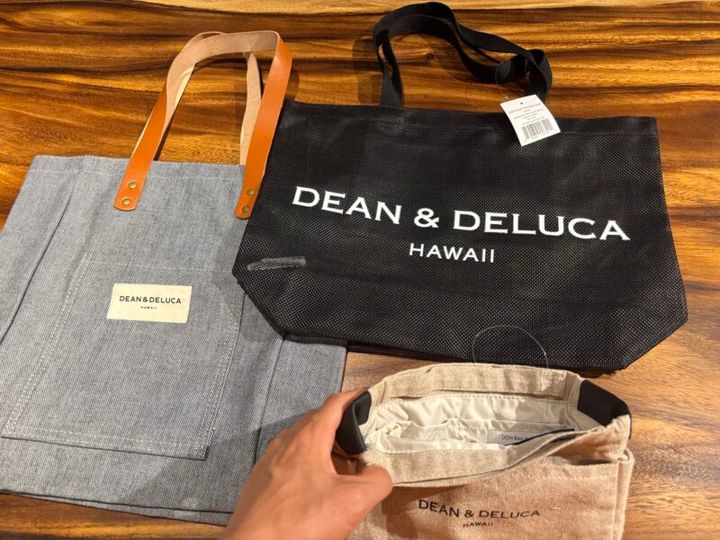 宿泊したリッツカールトンにあったDEAN ＆ DELUCAでかわいいバックとバックインバックを