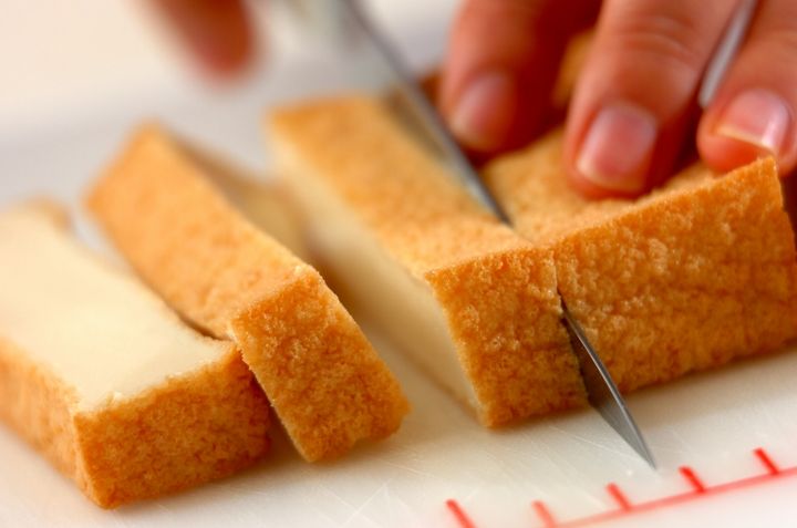 厚揚げの酢みそ添えの下準備1