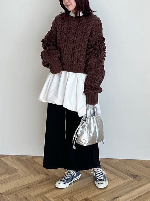 ブラウンニットコーデ5