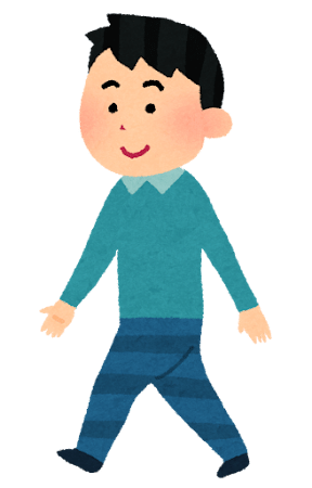 歩く男性のイラスト