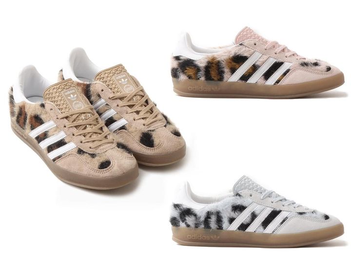 画像: 【atmos Exclusive】アディダスガゼル インドア アトモス ピンク “トリニティ レオパード（ブラウン/ピンク/ブルー）各¥18,700（すべてアトモス）